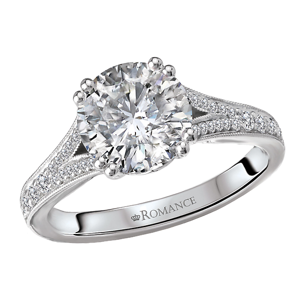 Split Shank Semi-Mount Diamond Ring