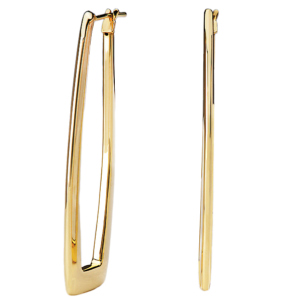 Italian Hollow Long Hoop Earrings